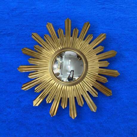 1960s Large Sun-Shaped Convex Mirror Металл Rococo Mid-20th century г. - фото 6
