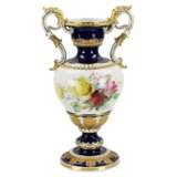 Большая салонная ваза цветы. Эрнст Август Лойтериц. Meissen 19 век Porcelain Hand Painted Gilding 19th century г. - фото 4