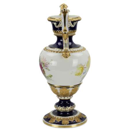 Большая салонная ваза цветы. Эрнст Август Лойтериц. Meissen 19 век Porcelain Hand Painted Gilding 19th century г. - фото 5