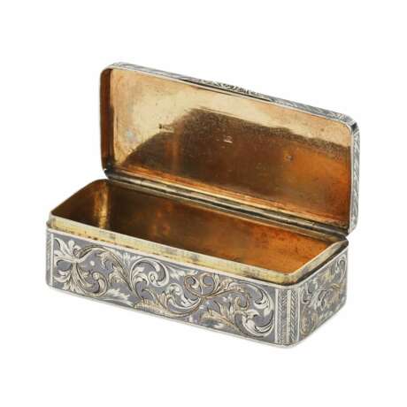 Tabati&egrave;re russe en argent avec nielle. Russie 19&egrave;me si&egrave;cle. Blacking Romanticism 19th century - Foto 3