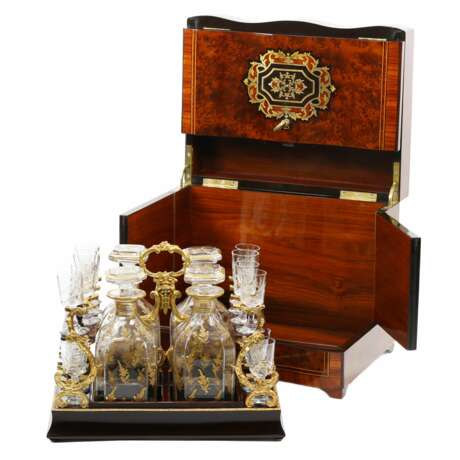 Carriage bar in marquetry technique in the style of Napoleon III. 19th century. Marquetry Napoleon III 19th century - photo 2