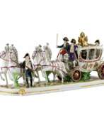 Übersicht. Groupe saxon, sculptural, en porcelaine Voiture de mariage de Napoleon Bonaparte. 
