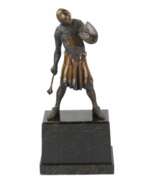 Übersicht. Sculpture en bronze du chevalier de Malte. Tournant des 19e et 20e si&egrave;cles 