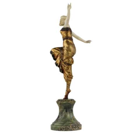 Бронзовая фигура Русская танцовщица. Paul PHILIPPE 1920 г. Кость Early 20th century г. - фото 3