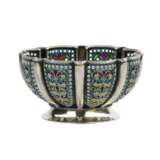 Russian silver bowl with stained glass enamel. Khlebnikov company. Moscow early 20th century Enamel Neo-Russian Early 20th century - photo 3