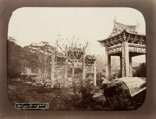 Fünf historische Fotografien mit Szenen aus der Jiangnan-Region