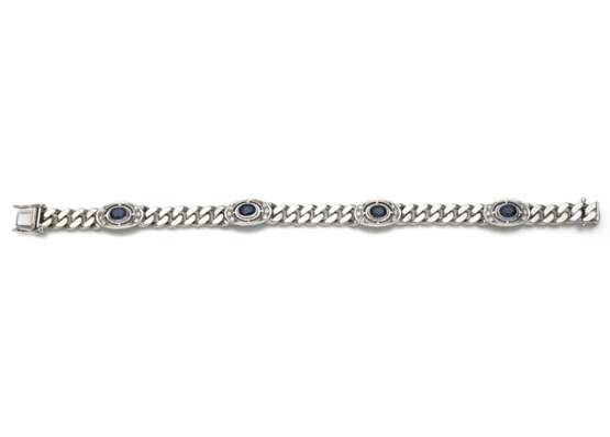 Panzerarmband mit Saphiren - photo 1