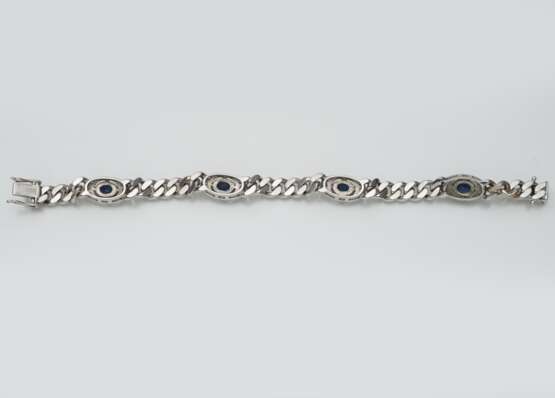 Panzerarmband mit Saphiren - photo 2