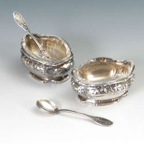 2 kleine französische Silber-Salieren. - photo 1
