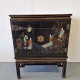Oriental style cabinet Lacquered wood Asian Art Mid-20th century - photo 8