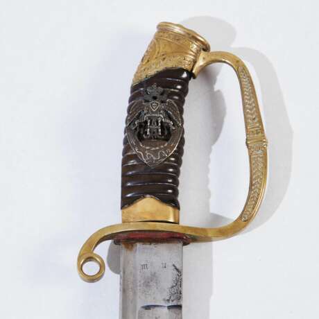 Russian Dragoon Officers&amp;39; Sabre. Model 1910 Brass Late 19th century - photo 2