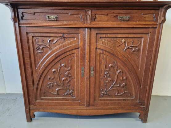 Art Nouveau style buffet Oak Art Nouveau At the turn of the 18th -19th century - photo 8