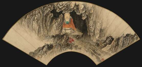 Fächermalerei mit Lohan in einer Felsgrotte - Foto 1