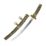 Sabre Wakizashi japonais dans un fourreau en os sculpt&eacute; fin de la p&eacute;riode Meiji (tournant des XIXe et XXe si&egrave;cles) Os Asian Art At the turn of 19th -20th century - photo 4