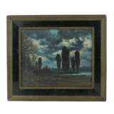 Paysage nocturne V.I. Zarubina.Russie oil on cardboard At the turn of 19th -20th century - Foto 1