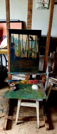 Window 1. oil on cardboard Zeitgenössischer Realismus Romantic Ukraine 2025 - Foto 4