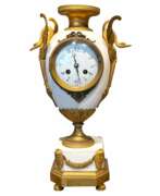 Bronze. French Louis XVI Style biscuit and Gilt Bronze Mantel Clock, 19t Century