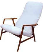 Textiles. Alf Svensson for Fritz Hansen Two-Position Reclining Chair, 20 Century