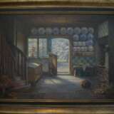 Int&eacute;rieur Johannes Harders (Allemand 1871-1950) oil painting realism Early 20th century - photo 3