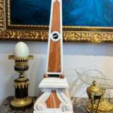 19th Century Pair of Obelisks in Carrara Marble Sicilian Jasper &amp; Black Portoro Marbre Napoleon III 19th century - photo 9