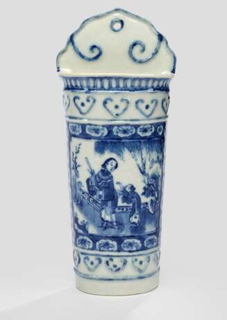 Unterglasurblau dekorierter Behälter für Ess-Stäbchen aus Porzellan - Foto 1