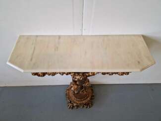 Console with mirror