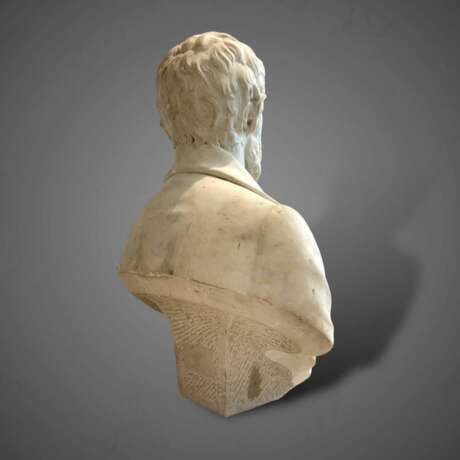 19th Century Bust of an Aristocrat in Marble by Joseph Vallet (1841-1920) Мрамор 19th century г. - фото 5