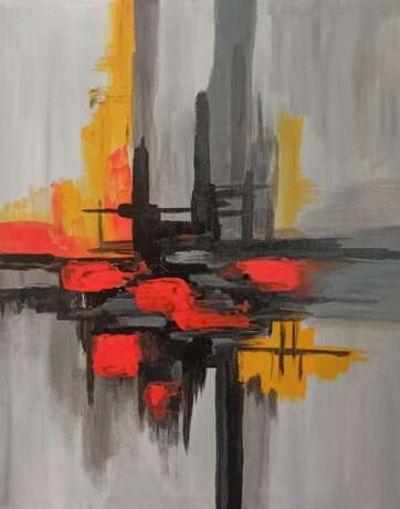 Gloomy urban labyrinths Acrylic Abstract art Russia 2025 - photo 1