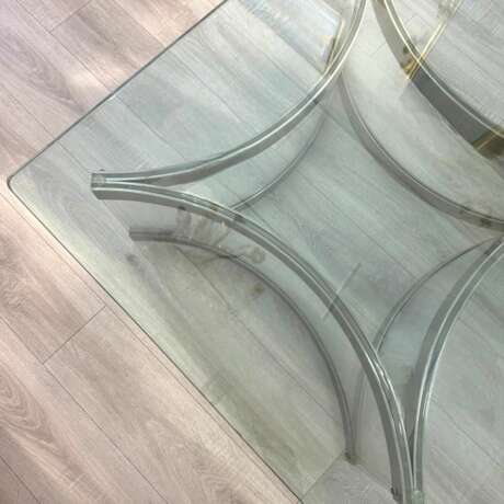 Mid-Century Modern Chrome and Lucite Coffee Table by Alessandro Albrizzi 1970 Métal 20th century - photo 6