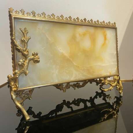 Gilded bronze and alabaster letter carrier in the Japanese style 19th century Bronze 19th century - Foto 7