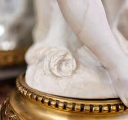 Carrara marble statue of Cupid, 19th century, after &Eacute;tienne Maurice Falconet