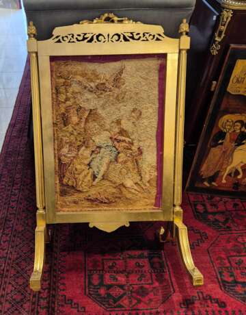 Louis XV style gilded wood firescreen 19th century Naturholz 19th century - Foto 2