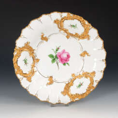 Prunkschale "Rote Rose", MEISSEN.