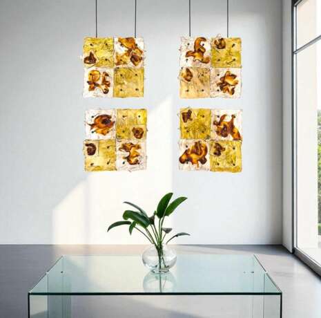 Toni Zuccheri for Venini &ndash; Set of `Cheerio` Patchwork Wall Lamps 20th Century Glas 20th century - Foto 3