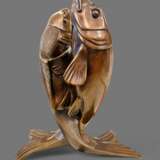 Edouard Marcel Sandoz entwined carps bronze Susse Fr&egrave;res foundrymen 1920 Bronze 20th century - photo 8