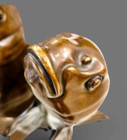 Edouard Marcel Sandoz entwined carps bronze Susse Fr&egrave;res foundrymen 1920 Bronze 20th century - photo 10