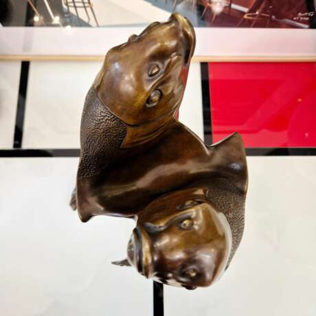 Edouard Marcel Sandoz entwined carps bronze Susse Fr&egrave;res foundrymen 1920 Bronze 20th century - photo 14