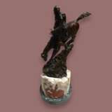 Frederic Remington Bronze Sculpture &ndash; &ldquo;The Mountain Man&rdquo; 20th Century Marble 20th century - photo 4