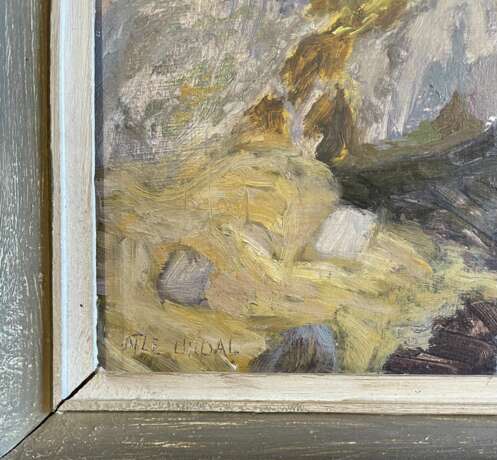 Gudbrandsdal Landscape by Atle Urdal (1913&ndash;1988) Oil on Plate. Norway. oil on panel 20th century - photo 3