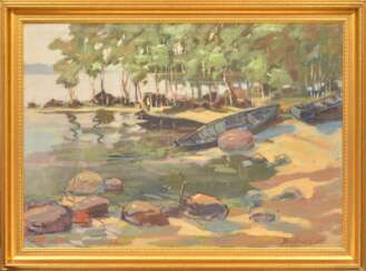 Bateaux sur la rivi&egrave;re 