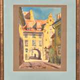 Old Riga Aldaru street watercolor Design of 50-60’s Mid-20th century - photo 1