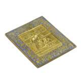 НЕ РЫДАЙ МЕНЕ МАТИ МЕДНОЛИТАЯ ИКОНА С ЭМАЛЬЮ РОССИЯ СЕРЕДИНА XIX ВЕКА Brass with enamel 19th century г. - фото 2