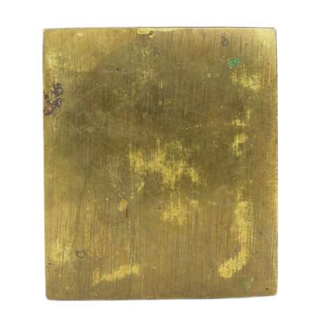 НЕ РЫДАЙ МЕНЕ МАТИ МЕДНОЛИТАЯ ИКОНА С ЭМАЛЬЮ РОССИЯ СЕРЕДИНА XIX ВЕКА Brass with enamel 19th century г. - фото 3