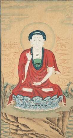 Drei Buddha- und Luohan-Portraits - фото 3