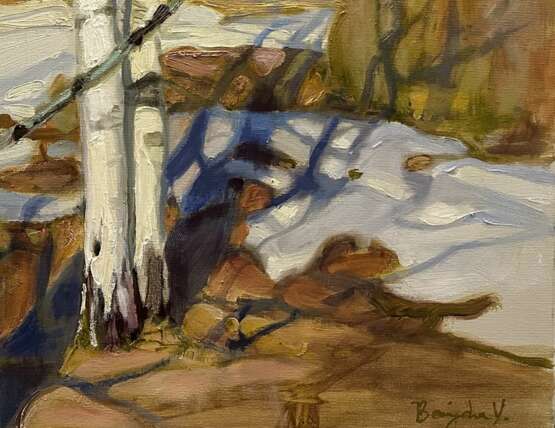Birches Canvas oil 21th century - photo 2