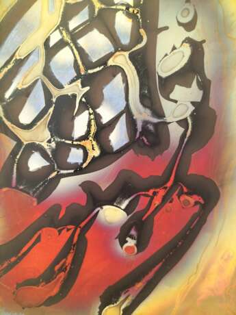 Flame Colored Copper Painting by Arthur UNGER. Signed. Copper 20th century - photo 9