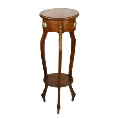 Console table with porcelain medallions and brass-bronze decor third rococo style. Porcelain Eclecticism Early 20th century - photo 1