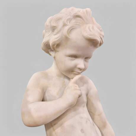 Carrara marble statue of Cupid 19th century after &Eacute;tienne Maurice Falconet Marble 19th century - photo 11