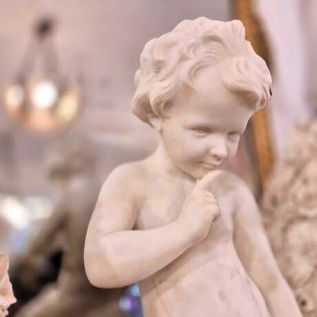 Carrara marble statue of Cupid 19th century after &Eacute;tienne Maurice Falconet Marble 19th century - photo 12