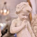 Carrara marble statue of Cupid 19th century after &Eacute;tienne Maurice Falconet Marble 19th century - photo 12